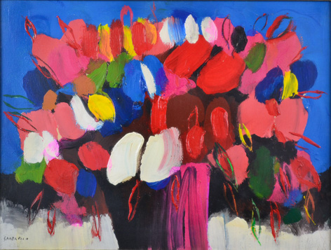 Fiori fondo blu, 1974
