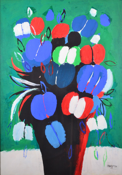 Fiori fondo verde, 1970