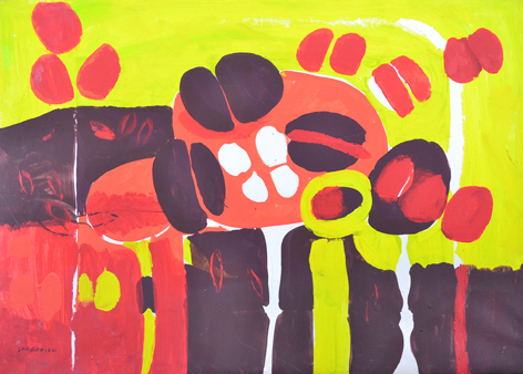 Fiori su fondo giallo, 1973